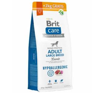 BRIT CARE DOG HYPOALLERGENIC LAMB LARGE BREED sausā barība suņiem Jērs 12kg+2kg